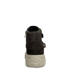 ASH STARMOON BUCKLE Platform Sneaker - Suede Bistro