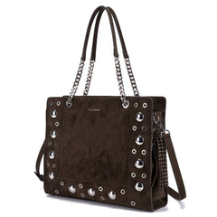 Borsa shopper LA CARRIE ETHNIC 152P-TB-195-SUE - Suede Green