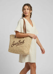 Borsa a spalla SAINT BARTH RAFFIA CITY 00358L - Beige/Nocciola