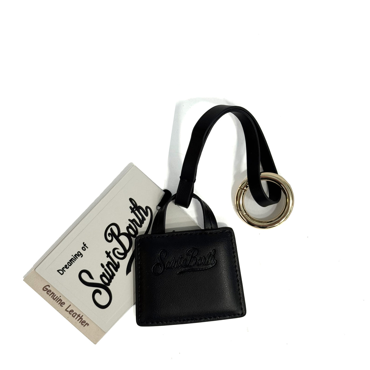 Bag Charm SAINT BARTH - Leather Nero 00726I