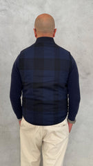 Smanicato BLEEKER Wool Check Reversible Owl 5028 - Navy
