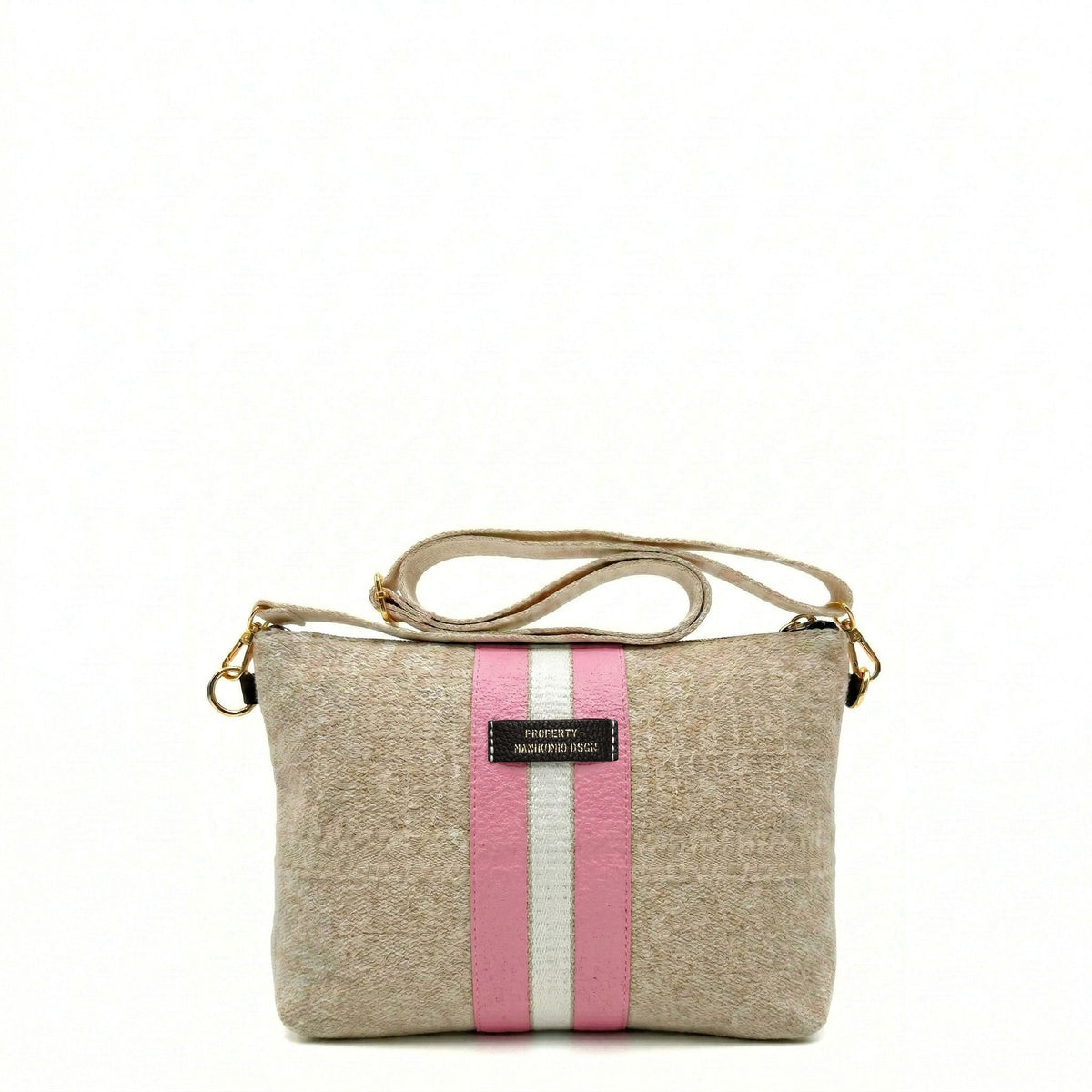 Big Pochette MANIKOMIO 2 PROJECT COTTON STRIPE - Pink
