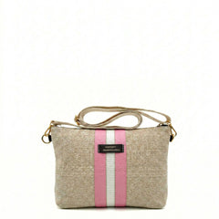 Big Pochette MANIKOMIO 2 PROJECT COTTON STRIPE - Pink