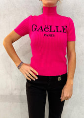 Pullover Dolcevita mezza manica GAELLE PARIS GAABW01293 - Fucsia