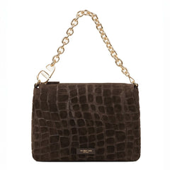 Borsa MY BEST BAG REFLEX CROCO SUEDE 3028L - Dark Brown