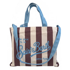 Borsa a spalla SAINT BARTH ESSENTIAL 09185L - Stripes Pop Beige/Azzurro