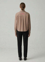 Camicia SAINT BARTH CRISTAL - Cotton Stripes Tiny 01378L Bianco/Marrone