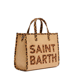 Borsa a mano SAINT BARTH VIVIAN MID STRAW 00369L - Leopard