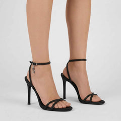 Sandalo con tacco STEVE MADDEN JYPSEY - Black Satin