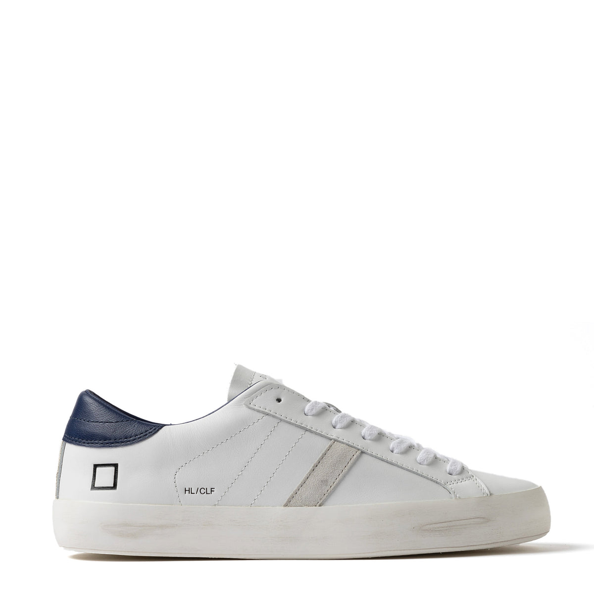 Sneaker  D.A.T.E. HILL LOW CALF - White-Blue