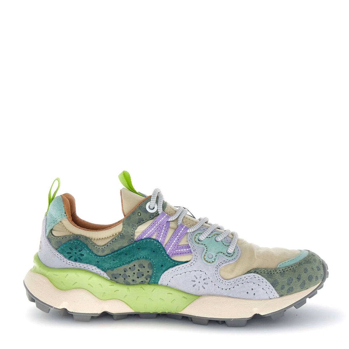 Sneaker FLOWER MOUNTAIN YAMANO 3 W - Animalier Taupe/Green Bottle