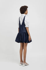 Mini abito nuvola in chambray WEILI ZHENG S26DC05 - Deep blue denim