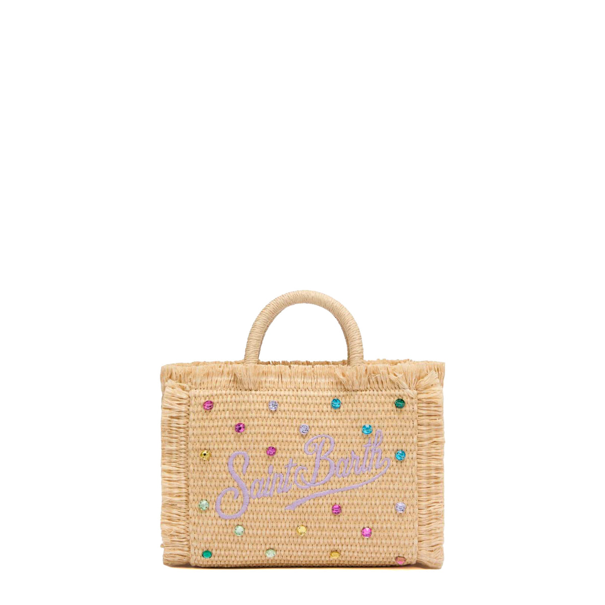 Borsa a mano SAINT BARTH VANITY MINI STRAW 02748L - Strass Multi