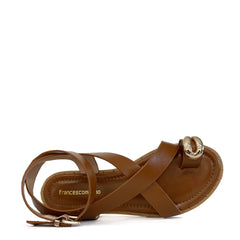 Sandalo basso FRANCESCO MILANO J18-02A - Marrone