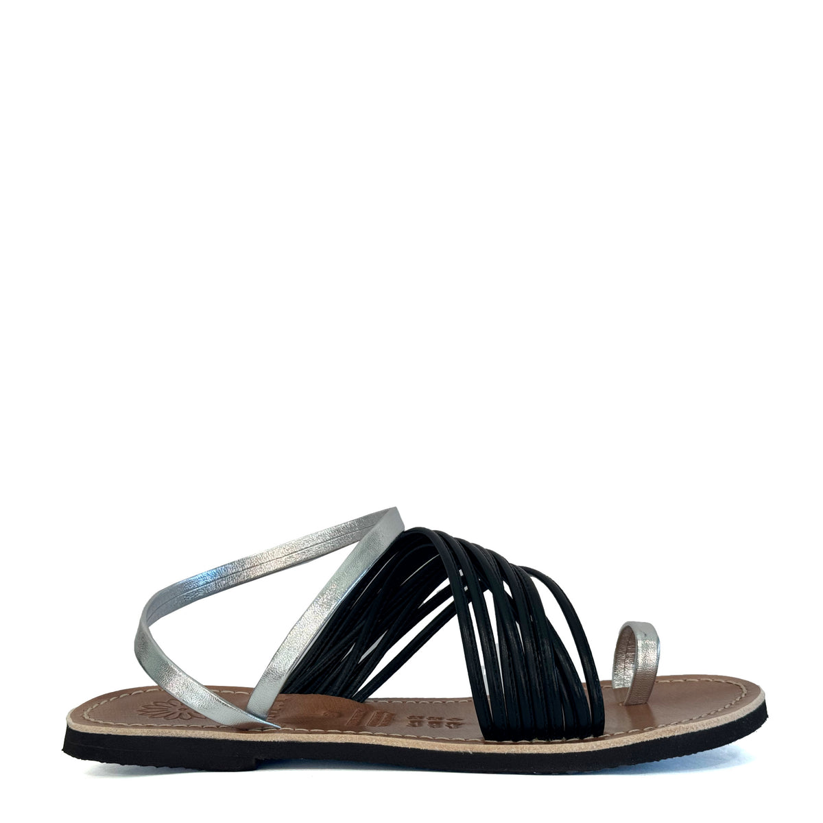 Sandalo basso F.M.P. 3281 - Nero/Argento