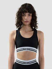 Logo Stripes Mini Top GCDS - Black