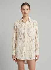 Camicia WHITE SAND 26SD56 372 04 - Panna