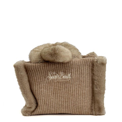 Borsa a mano SAINT BARTH COLETTE SHEARLING FUR - Beige 00295I