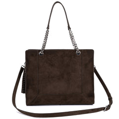 Borsa shopper LA CARRIE ETHNIC 152P-TB-195-SUE - Suede Green