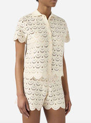 Polo SAINT BARTH MONET 01719L - Crochet Shell Paillettes