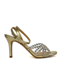 Sandalo con tacco OVYE' LF934041 - Platino
