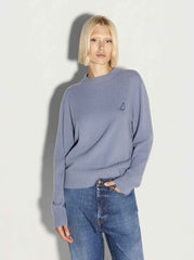 Pullover girocollo AKEP cashmere 15110 - Dusty Sky