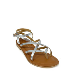 Sandalo basso DONNA TOSCANA LIDO782 - Laminato Argento
