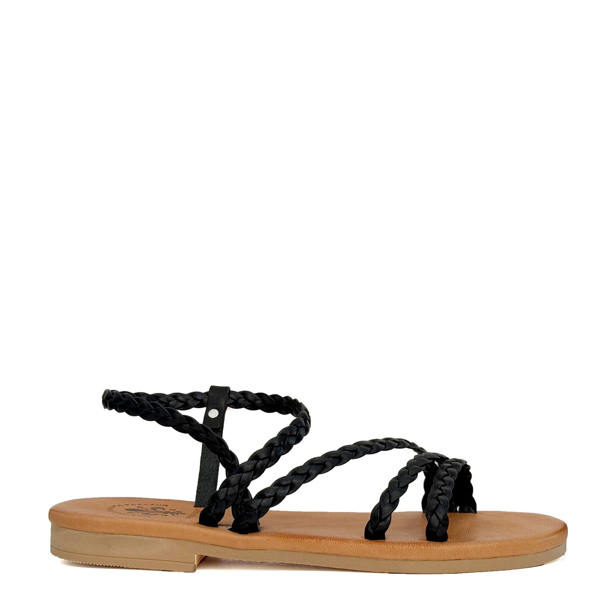 Sandalo basso ARTIGIANATO TOSCANO 47BIS - Treccia Nero