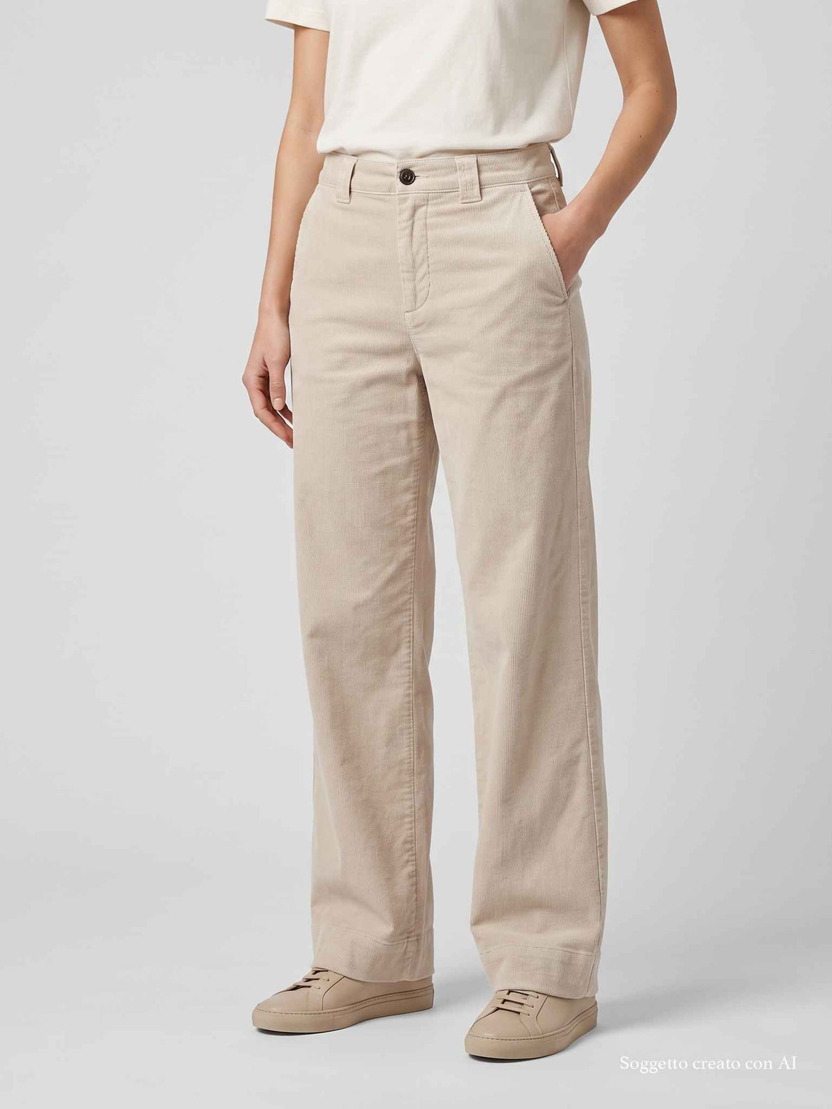 Pantalone lungo velluto WHITE SAND 26WSD07 10 - 220 Sabbia