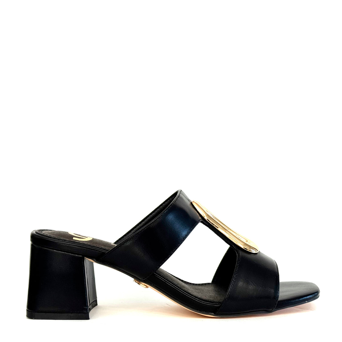 Sandalo con tacco GOLD&GOLD FG10 - Nero