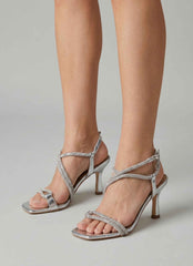 Sandalo con tacco GOLD&GOLD GD459 - Silver