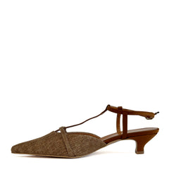 Décolleté OVYE' IRB39 Lino - Marrone