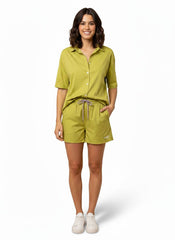 Short in cotone laccio trekking GAELLE PARIS GAABW09749 - Lime