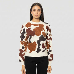 Maglione girocollo SAINT BARTH DANYA PRINT - Cow Skin 00364I