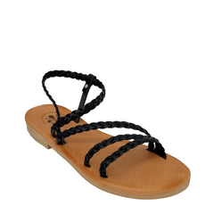 Sandalo basso ARTIGIANATO TOSCANO 47BIS - Treccia Nero