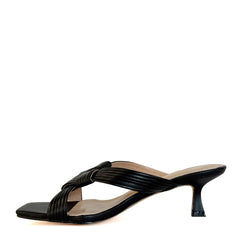 Ciabattina con tacco FRANCESCO MILANO J21-01P - Nero