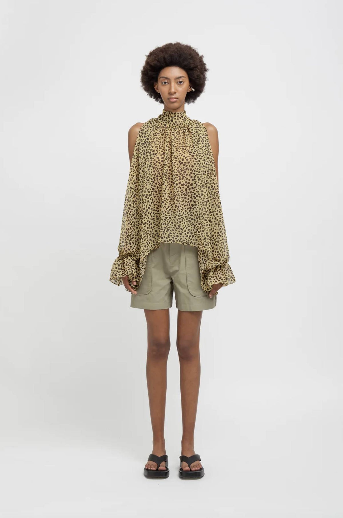 Blusa animalier WEILI ZHENG S26SL07 - Yellow