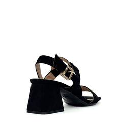 Sandalo con tacco FRANCESCO MILANO J30-01C - Nero