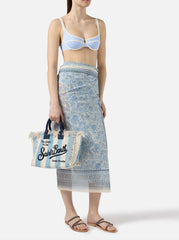 Borsa a mano SAINT BARTH COLETTE 02629L -  Panna/Azzurro