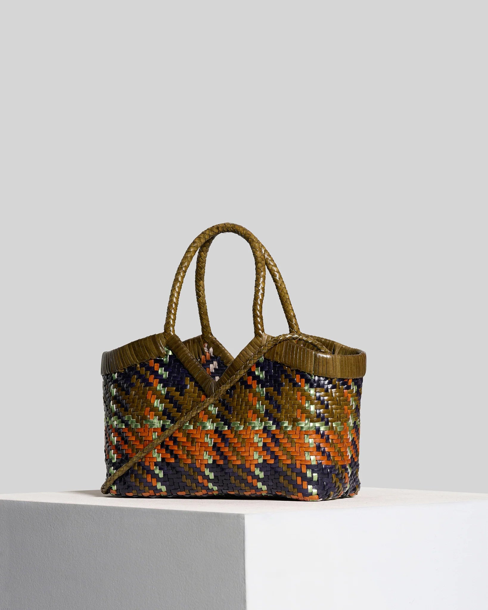 Borsa VIPERA MONET MADRAS - Moss Green/Cognac/Lame