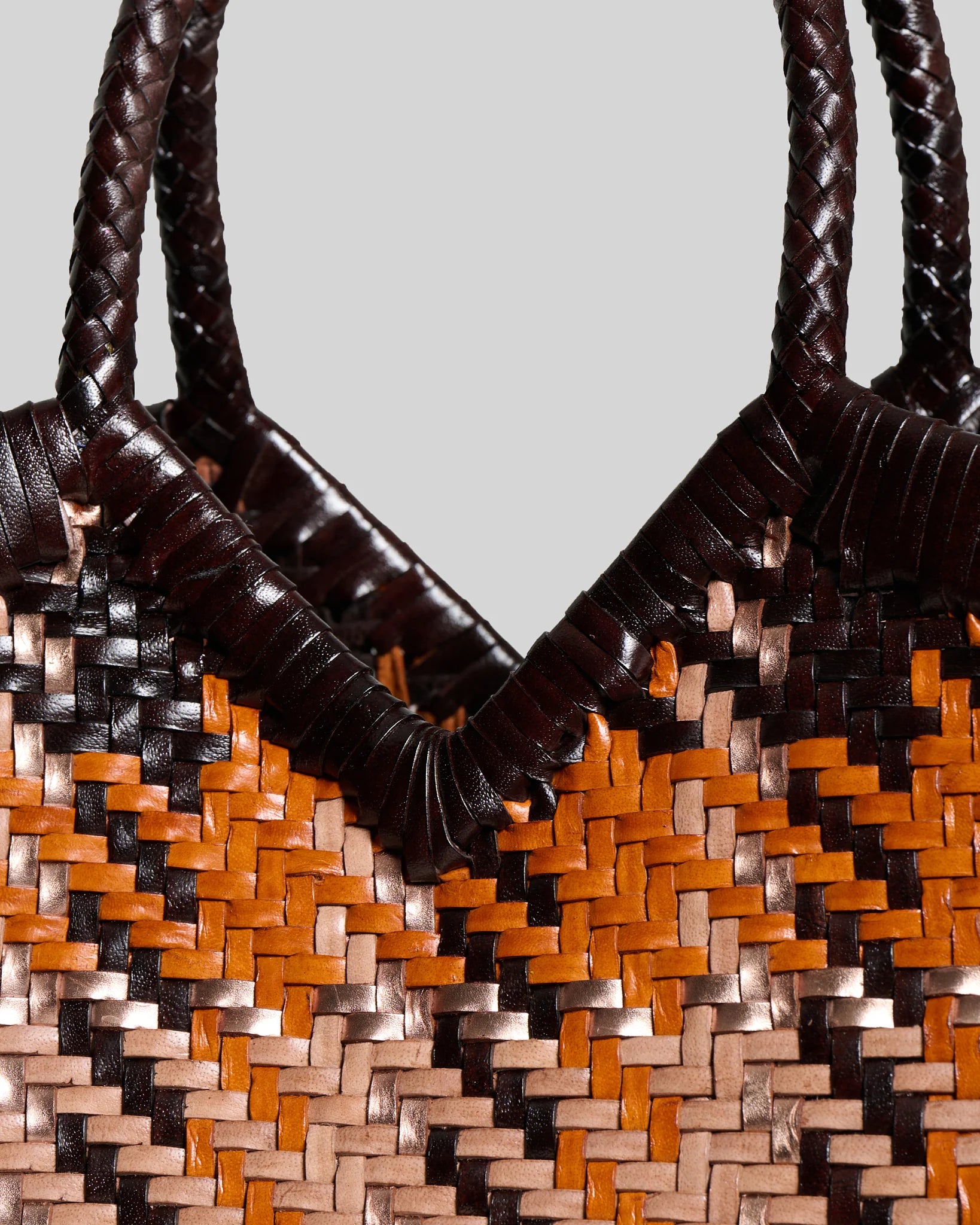 Borsa VIPERA MONET MADRAS - Choco/Cognac/Taupe