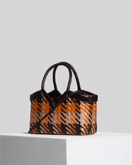 Borsa VIPERA MONET MADRAS - Choco/Cognac/Taupe