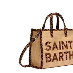Borsa a mano SAINT BARTH VIVIAN MID STRAW 00369L - Leopard