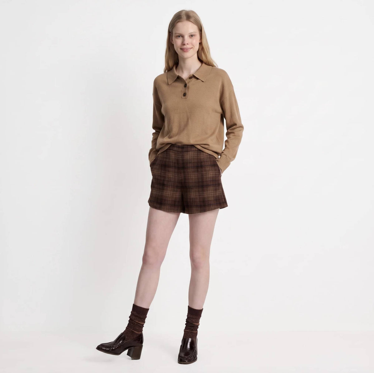 Polo manica lunga ARTLOVE FLERIE - Beige