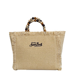 Borsa a spalla SAINT BARTH COLETTE STRAW 09066L - Wood Beads