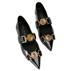Ballerina slip on KURT GEIGER MANSION Point Slip on - Black Patent