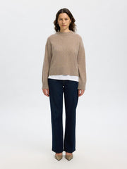 Maglione Cashmere Blend SELECTED 16098176 - Oatmeal
