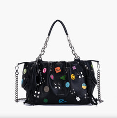 Borsa Shopping LA CARRIE SMILES SYNT. TUMBLED 152M-MG-146 - Black