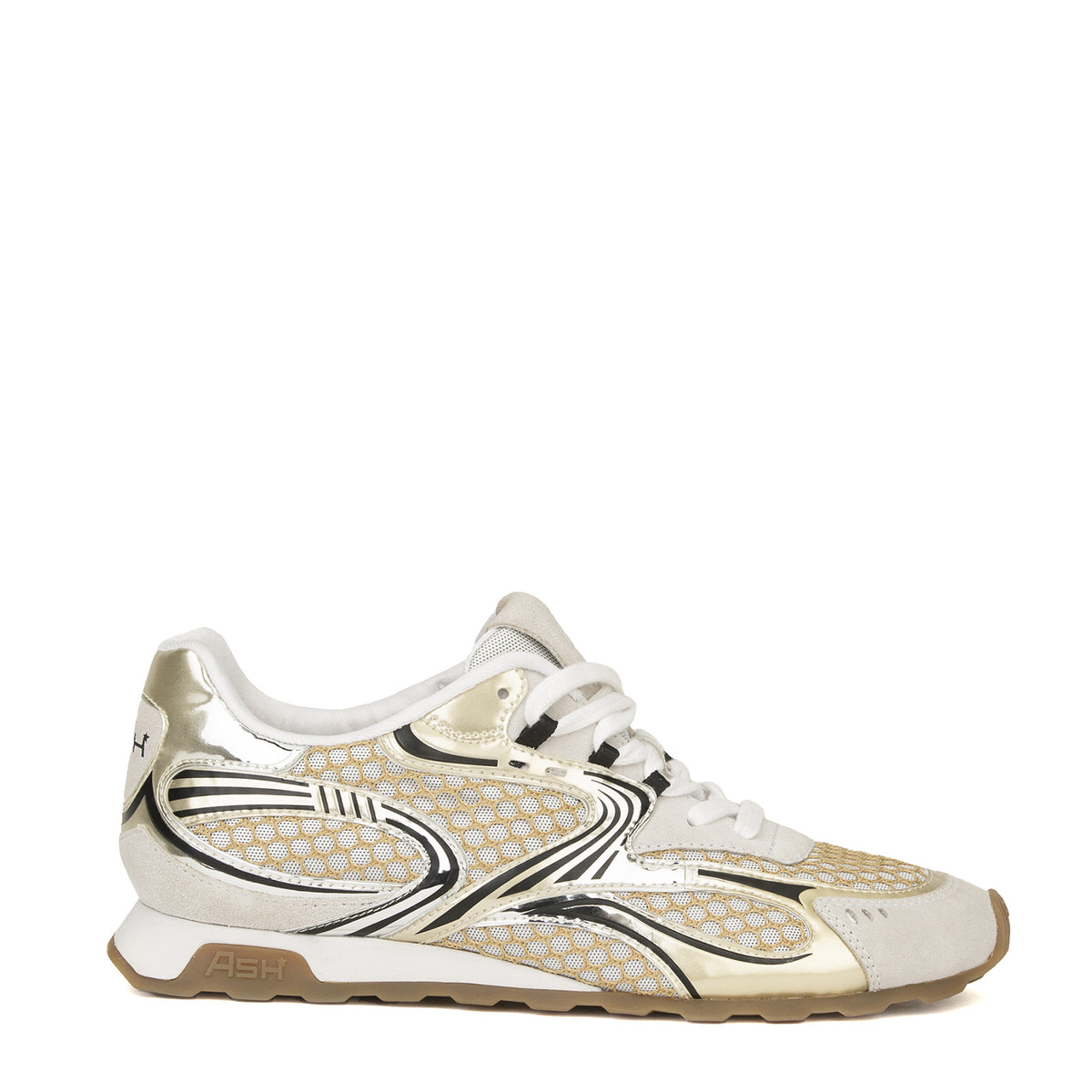 Sneaker ASH KABUKI Suede - Silver/Gold