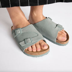 Ciabatta BIRKENSTOCK Zurich 1029166 - Suede Pure Sage